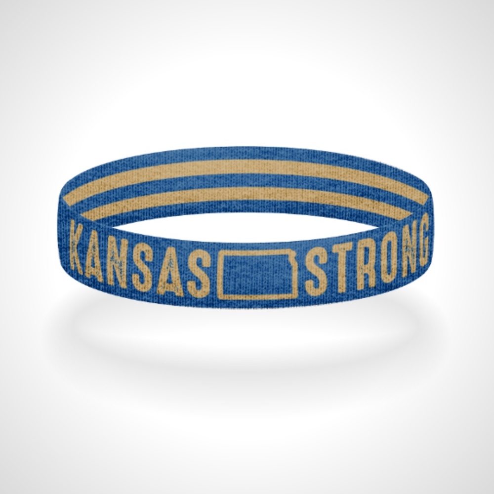 Reversible Kansas Strong Wristband Bracelet